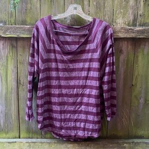 American Eagle Outfitters striped shimmer top sz. XL